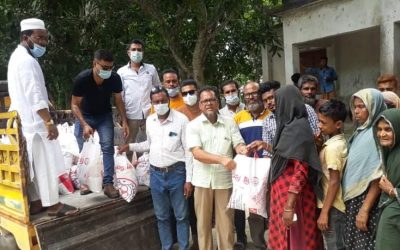 সালথায় করোনায় ক্ষতিগ্রস্থদের মাঝে কাজী আ:সোবহানের খাদ্য সামগ্রী বিতরণ