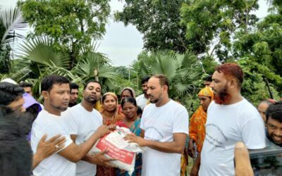 বিএনপির নেত্রী শামা ওবায়েদের পক্ষে বন্যা দূর্গতদের মাঝে খাদ্য ও ঔষধ সামগ্রী বিতরণ