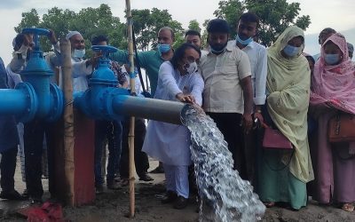 সিংগাইরে কাশিমনগর গ্রামে পানির পাম্প উদ্বোধন