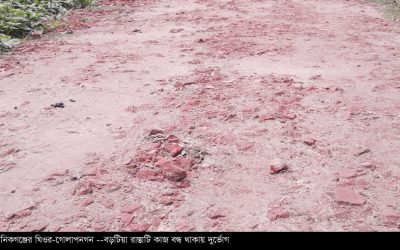 ঘিওর-কাহেতারা ও বড়টিয়া ইউনিয়নের রাস্তা সংস্কার কাজ বন্ধ