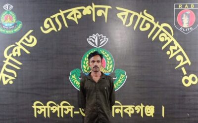 মানিকগঞ্জে মাদক মামলায় যাবজ্জীবন সাজাপ্রাপ্ত পলাতক আসামী গ্রেফতার 