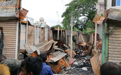 ঘিওরে ১৪ টি দোকান পুড়ে ছাই 