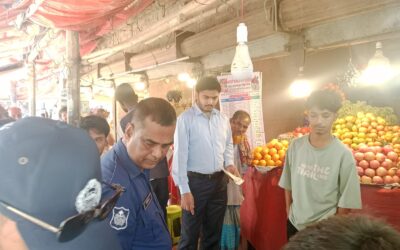 দৌলতপুর বাজারে অভিযান ও জরিমানা